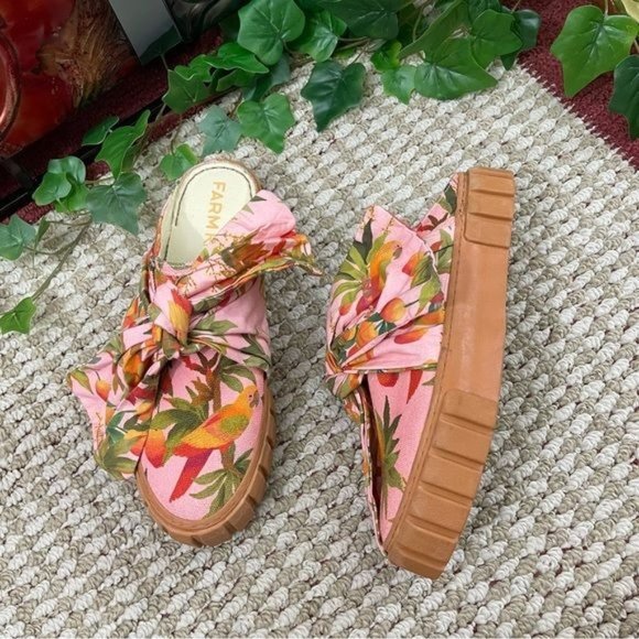 FARM RIO Womens Mango Trees Mule Sneaker With Bow EUA 9 / EUR 40 - Picture 7 of 11